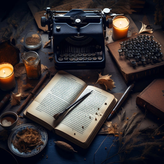 libro e una macchina da scrivere